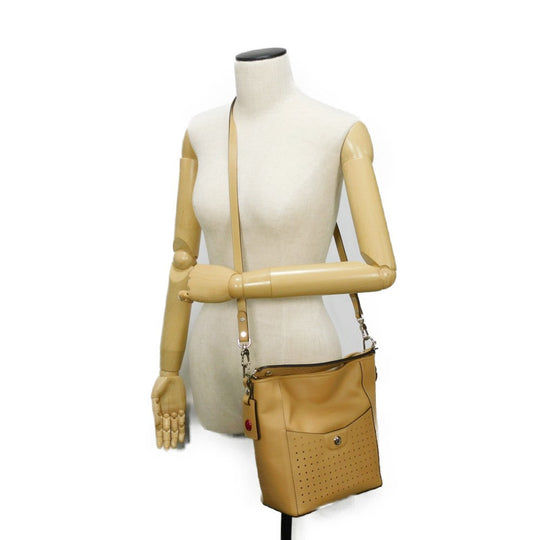 Longchamp Handbag 10080883005 Calfskin Camel logo Small Mademoiselle Bucket Bag