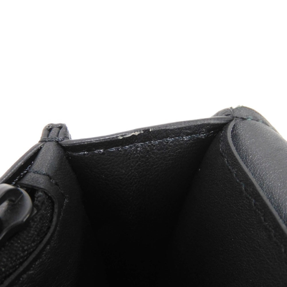 LOUIS VUITTON Long Wallet Purse M69980 Grain leather Noir Aerogram Portefeuille Blaza NM