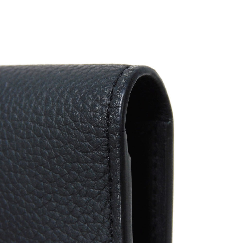 LOUIS VUITTON Long Wallet Purse M69980 Grain leather Noir Aerogram Portefeuille Blaza NM