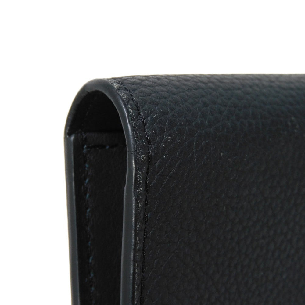 LOUIS VUITTON Long Wallet Purse M69980 Grain leather Noir Aerogram Portefeuille Blaza NM