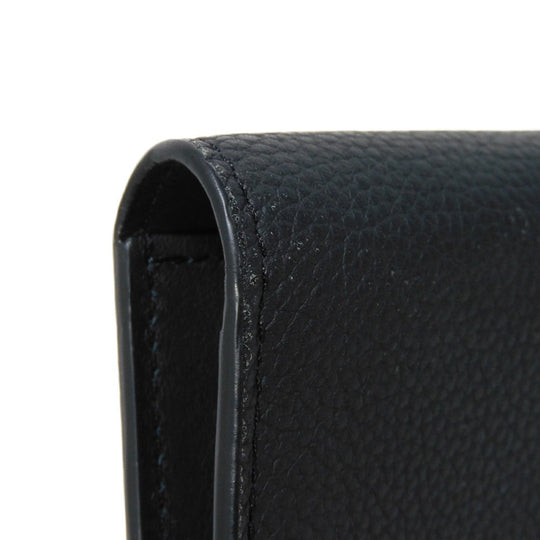 LOUIS VUITTON Long Wallet Purse M69980 Grain leather Noir Aerogram Portefeuille Blaza NM