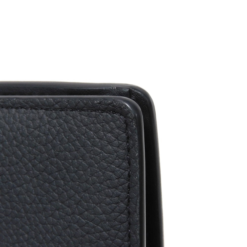 LOUIS VUITTON Long Wallet Purse M69980 Grain leather Noir Aerogram Portefeuille Blaza NM