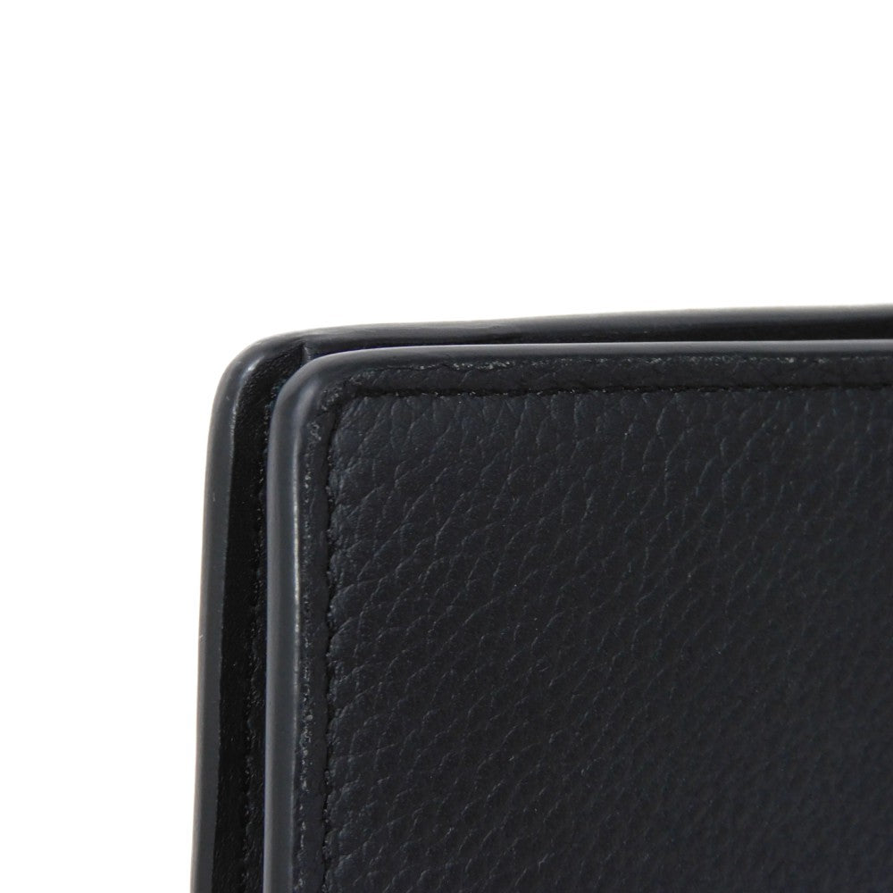 LOUIS VUITTON Long Wallet Purse M69980 Grain leather Noir Aerogram Portefeuille Blaza NM
