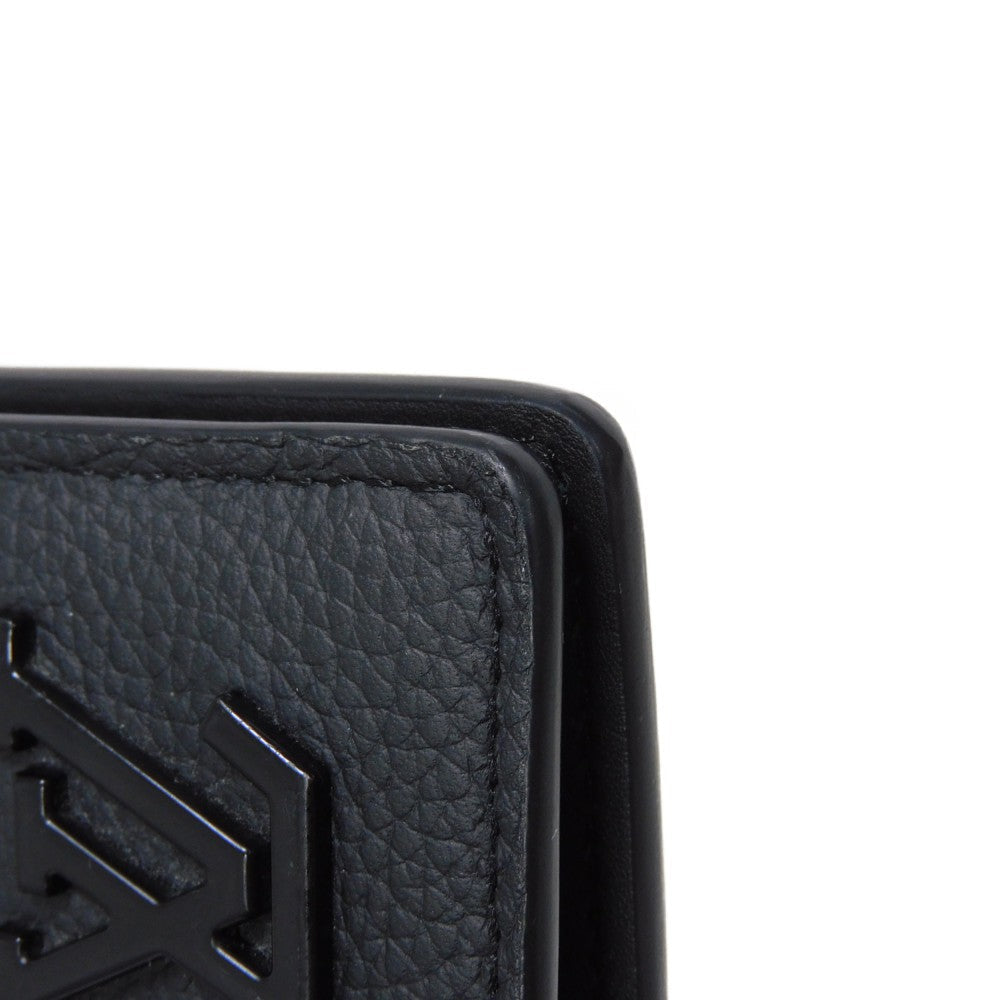 LOUIS VUITTON Long Wallet Purse M69980 Grain leather Noir Aerogram Portefeuille Blaza NM
