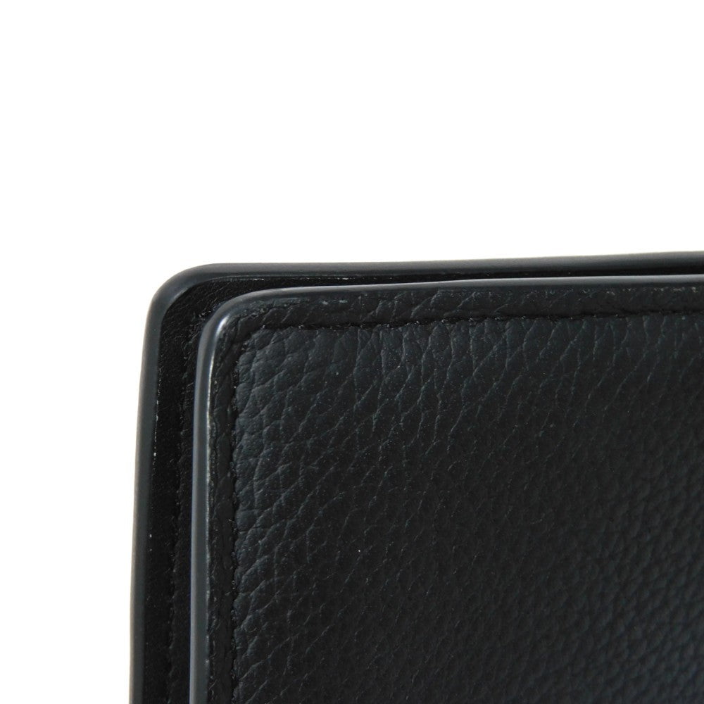 LOUIS VUITTON Long Wallet Purse M69980 Grain leather Noir Aerogram Portefeuille Blaza NM