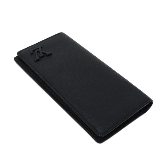 LOUIS VUITTON Long Wallet Purse M69980 Grain leather Noir Aerogram Portefeuille Blaza NM