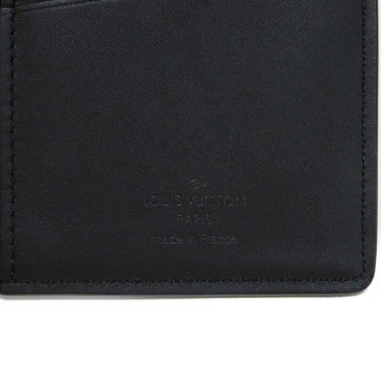LOUIS VUITTON Long Wallet Purse M69980 Grain leather Noir Aerogram Portefeuille Blaza NM