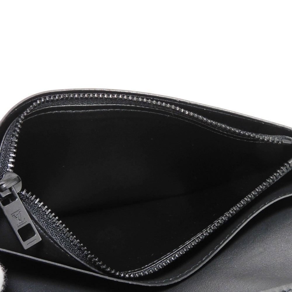 LOUIS VUITTON Long Wallet Purse M69980 Grain leather Noir Aerogram Portefeuille Blaza NM