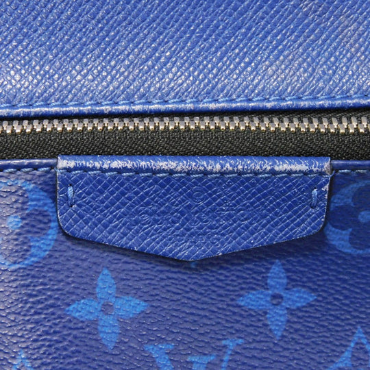 LOUIS VUITTON Backpack M30229 Taiga leather x monogram canvas cobalt Taiga Lama Monogram Discovery PM