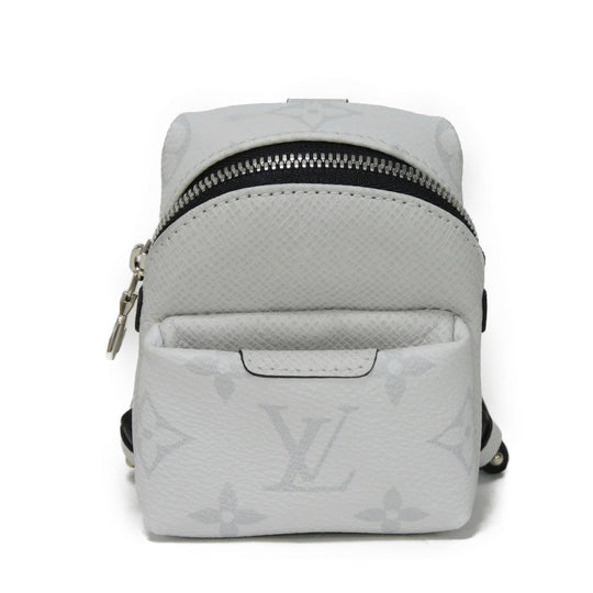LOUIS VUITTON key ring M69318  Taiga Leather x Monogram Canvas gray Taiga Lama Monogram Bijou Sac Neo Discovery