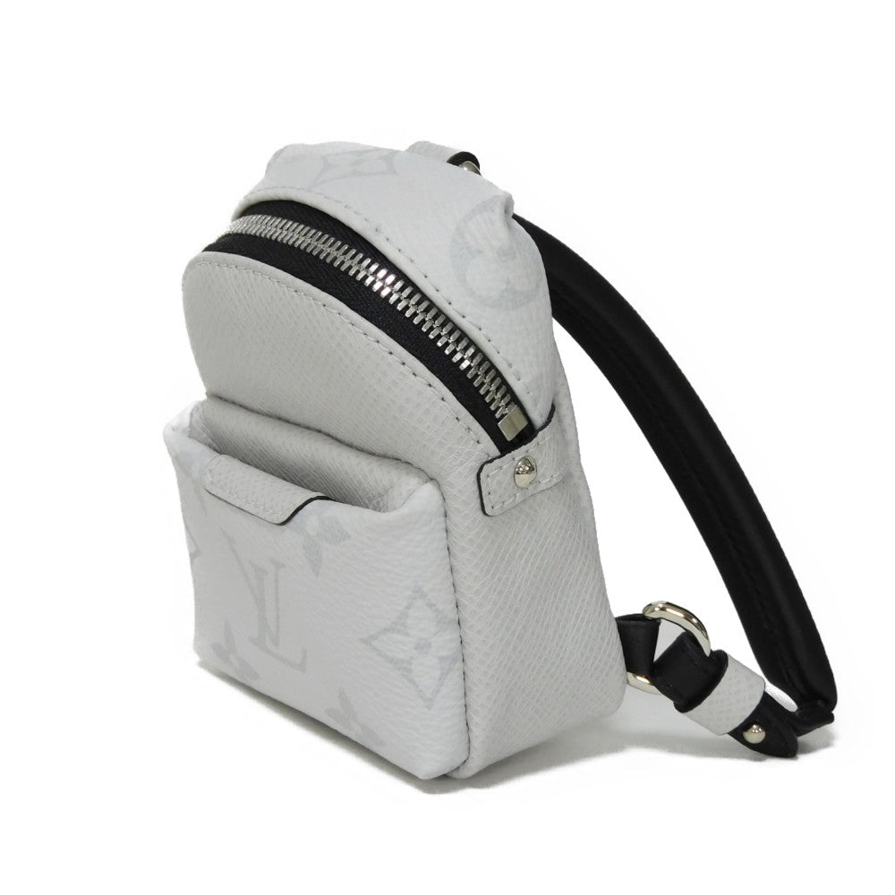 LOUIS VUITTON key ring M69318  Taiga Leather x Monogram Canvas gray Taiga Lama Monogram Bijou Sac Neo Discovery