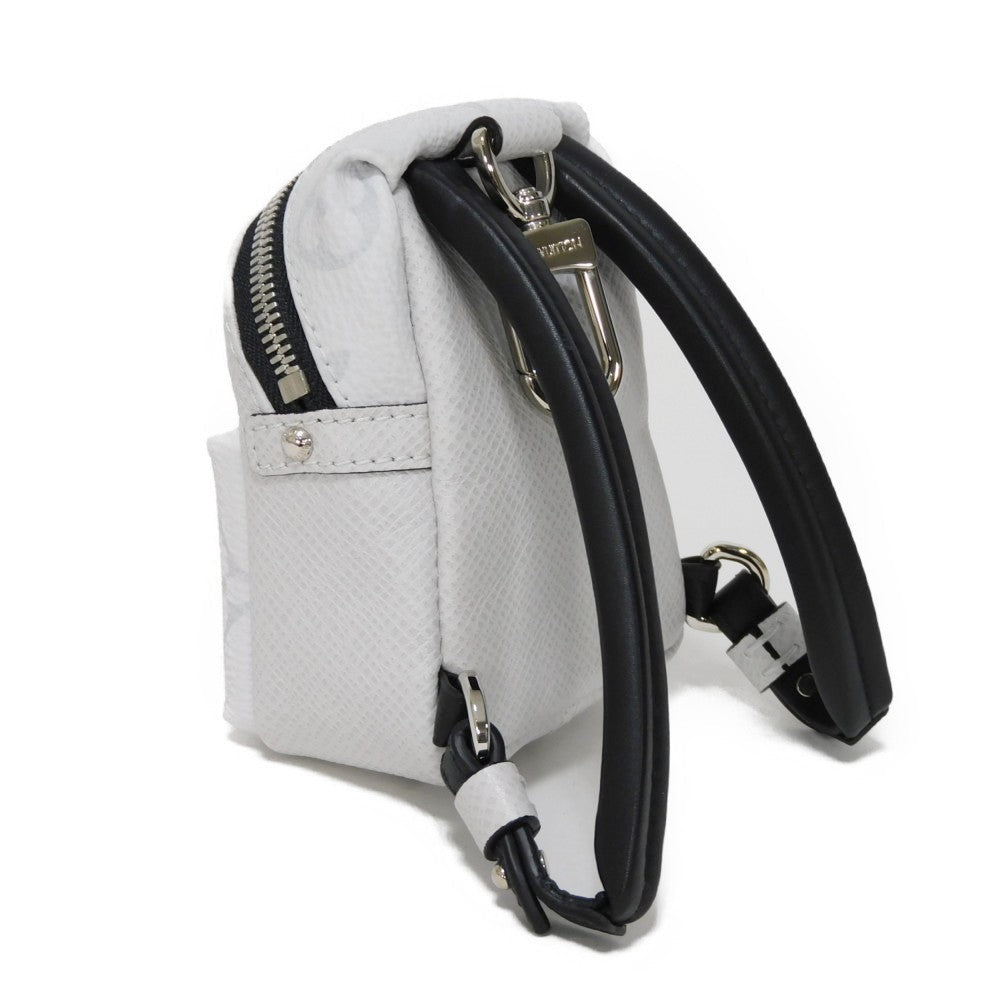 LOUIS VUITTON key ring M69318  Taiga Leather x Monogram Canvas gray Taiga Lama Monogram Bijou Sac Neo Discovery