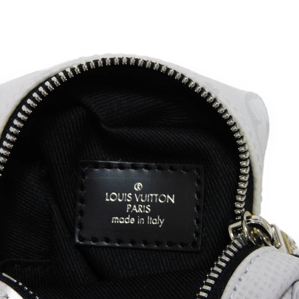LOUIS VUITTON key ring M69318  Taiga Leather x Monogram Canvas gray Taiga Lama Monogram Bijou Sac Neo Discovery
