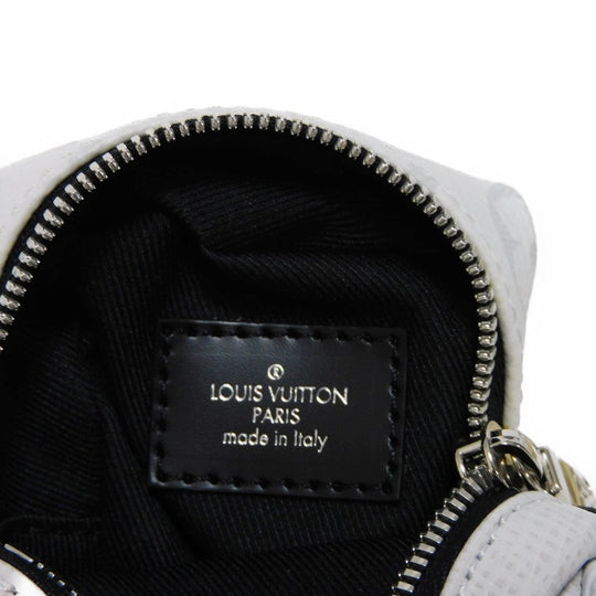 LOUIS VUITTON key ring M69318  Taiga Leather x Monogram Canvas gray Taiga Lama Monogram Bijou Sac Neo Discovery