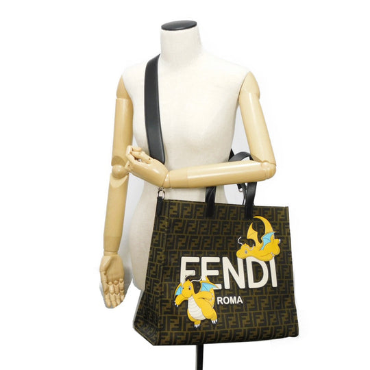 FENDI Tote Bag 8BH357 AR1X F1NPJ canvas khaki Fragment Pokemon Dragonite Sunshine Tote