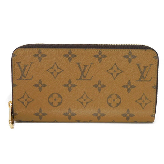LOUIS VUITTON Long Wallet Purse M82444 Monogram Reverse Canvas x Grained Leather Brown x noir Monogram reverse Zippy wallet