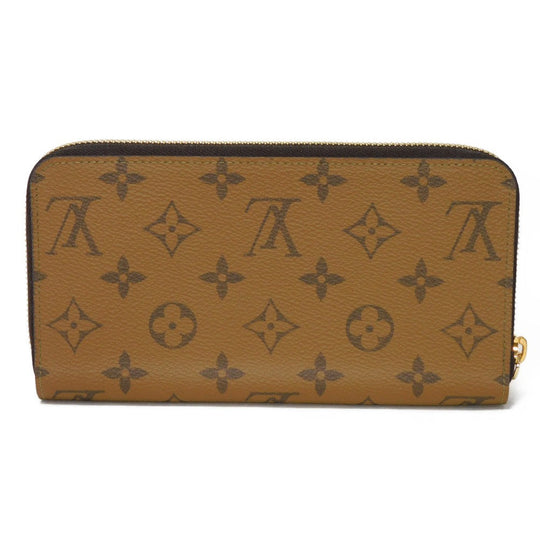 LOUIS VUITTON Long Wallet Purse M82444 Monogram Reverse Canvas x Grained Leather Brown x noir Monogram reverse Zippy wallet