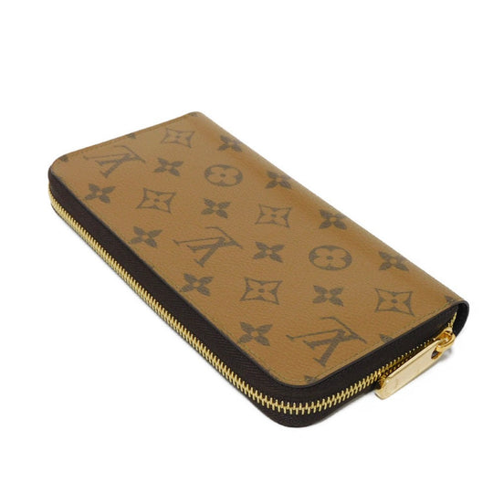 LOUIS VUITTON Long Wallet Purse M82444 Monogram Reverse Canvas x Grained Leather Brown x noir Monogram reverse Zippy wallet