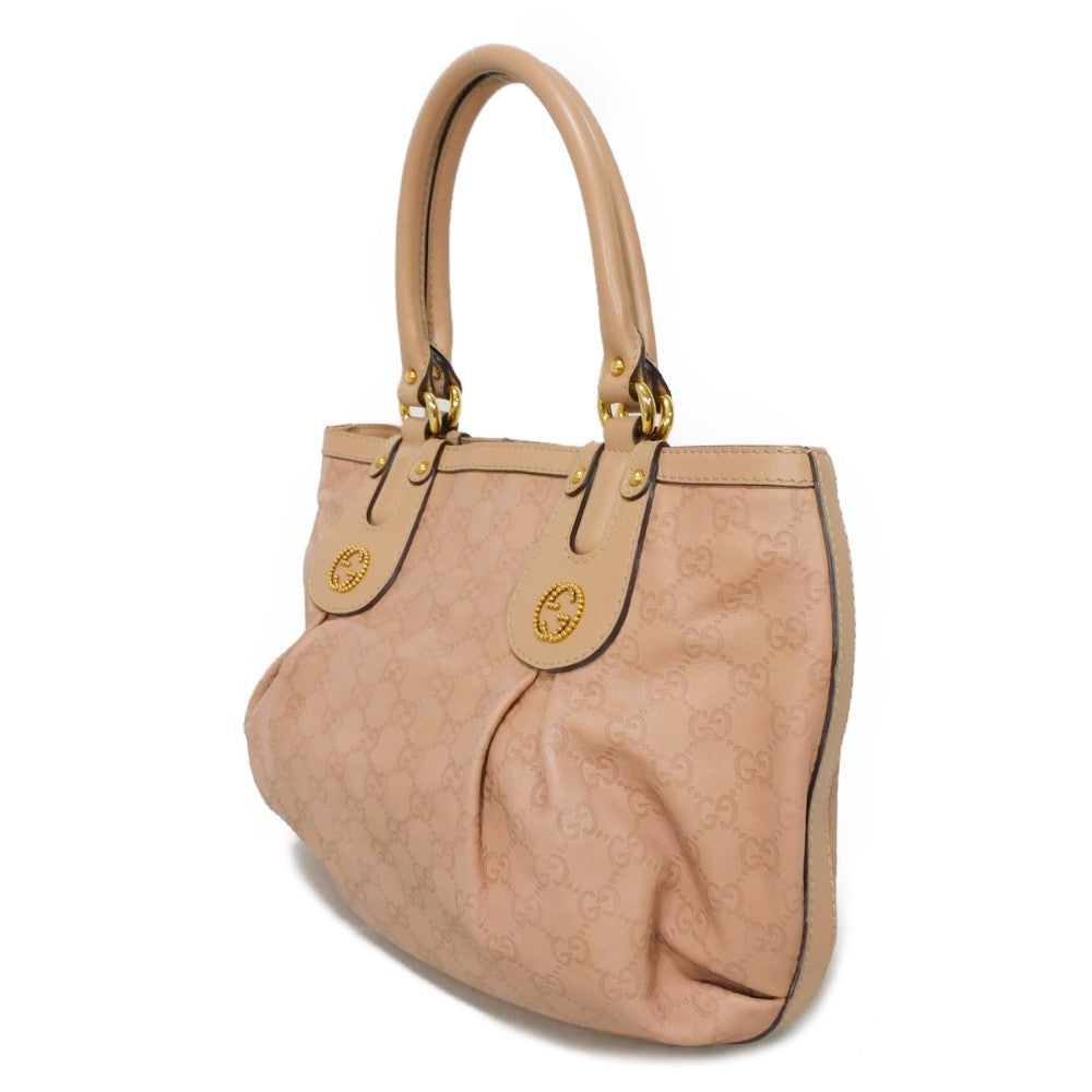 GUCCI Tote Bag 269953 Calf leather (embossed) pink beige GG Shima Scarlet Tote