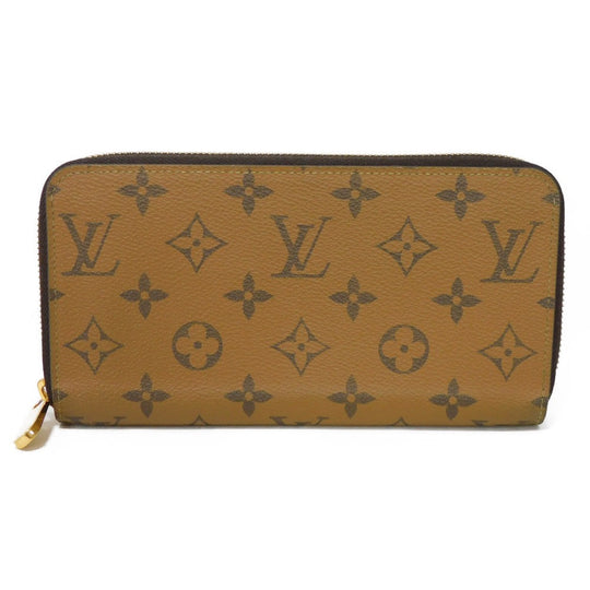LOUIS VUITTON Long Wallet Purse M82444 Monogram Reverse Canvas x Grained Leather Brown x noir Monogram reverse Zippy wallet