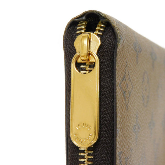 LOUIS VUITTON Long Wallet Purse M82444 Monogram Reverse Canvas x Grained Leather Brown x noir Monogram reverse Zippy wallet