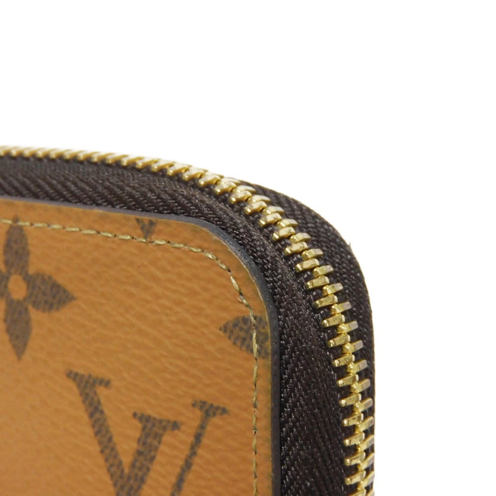 LOUIS VUITTON Long Wallet Purse M82444 Monogram Reverse Canvas x Grained Leather Brown x noir Monogram reverse Zippy wallet