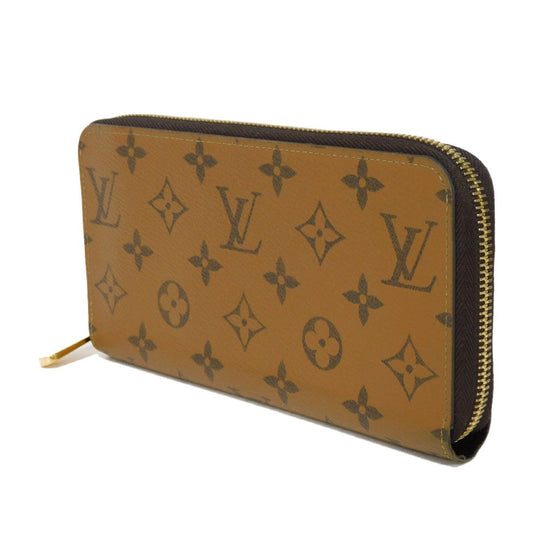 LOUIS VUITTON Long Wallet Purse M82444 Monogram Reverse Canvas x Grained Leather Brown x noir Monogram reverse Zippy wallet