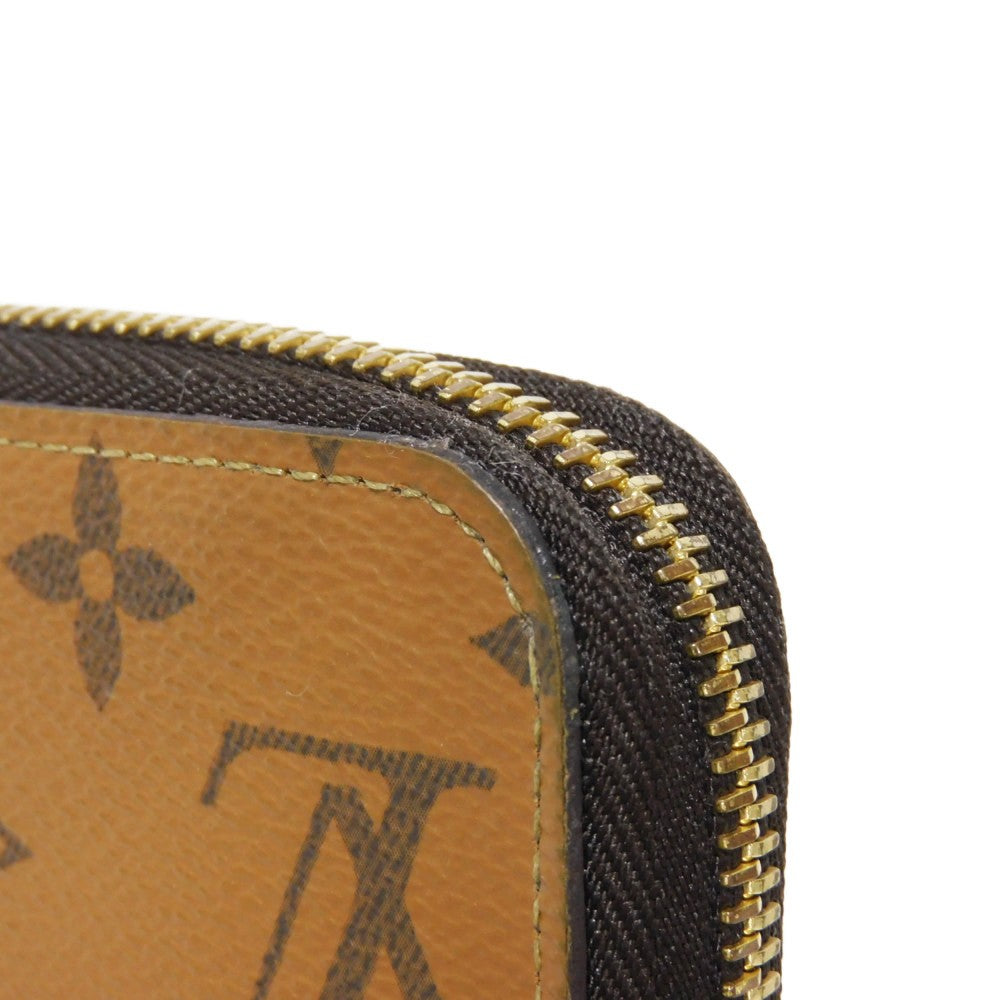 LOUIS VUITTON Long Wallet Purse M82444 Monogram Reverse Canvas x Grained Leather Brown x noir Monogram reverse Zippy wallet