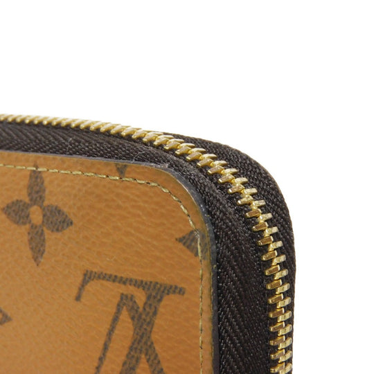 LOUIS VUITTON Long Wallet Purse M82444 Monogram Reverse Canvas x Grained Leather Brown x noir Monogram reverse Zippy wallet