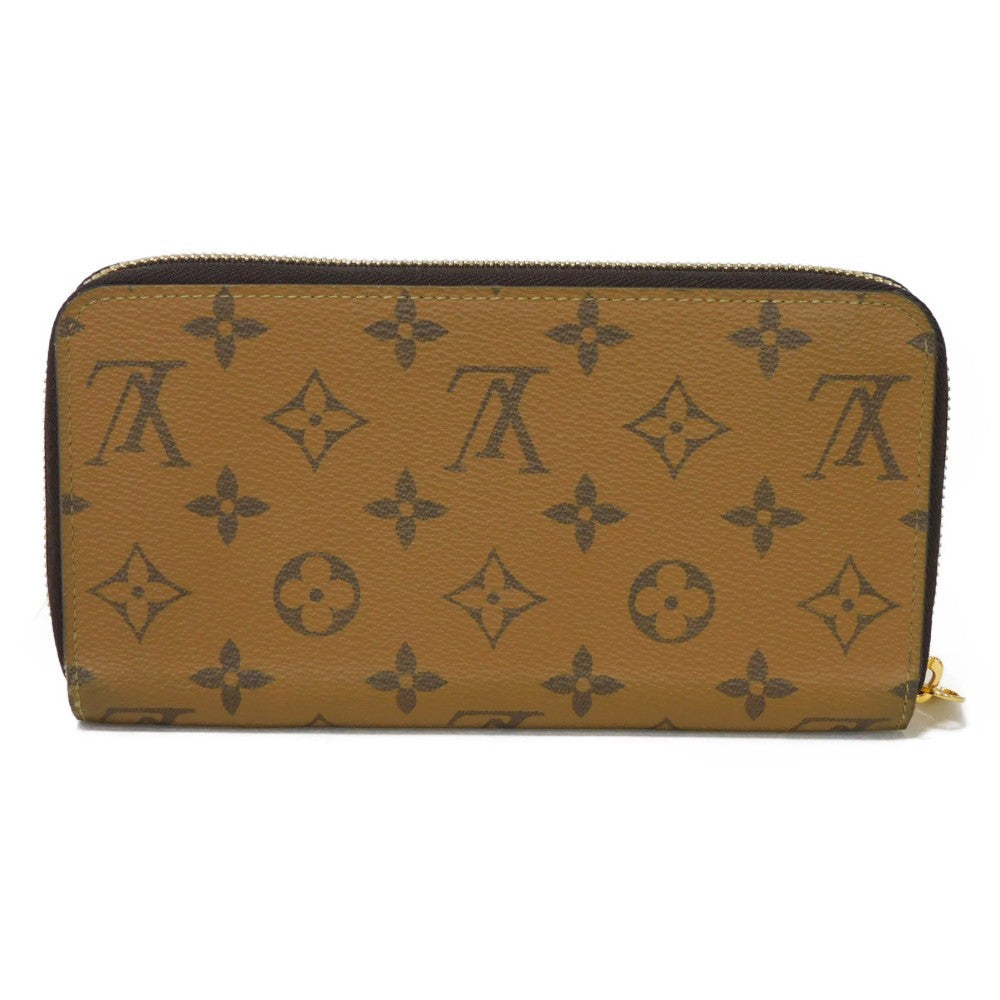 LOUIS VUITTON Long Wallet Purse M82444 Monogram Reverse Canvas x Grained Leather Brown x noir Monogram reverse Zippy wallet