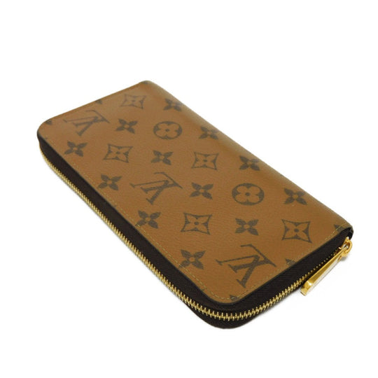 LOUIS VUITTON Long Wallet Purse M82444 Monogram Reverse Canvas x Grained Leather Brown x noir Monogram reverse Zippy wallet