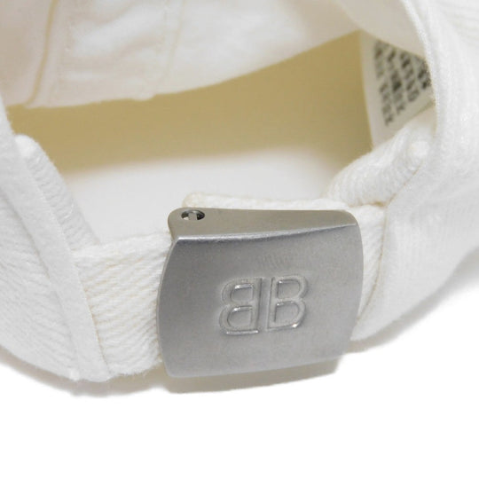 BALENCIAGA hat 680748 410B2 cotton white PARIS embroidery Cities Paris logo baseball cap