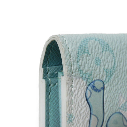 LOUIS VUITTON Long Wallet Purse M82306 Monogram Aqua Garden Canvas Crystal blue monogram aqua garden Portefeuille Braza