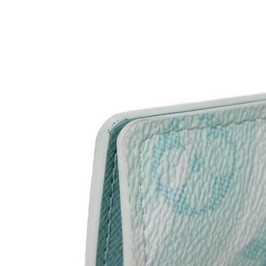 LOUIS VUITTON Long Wallet Purse M82306 Monogram Aqua Garden Canvas Crystal blue monogram aqua garden Portefeuille Braza