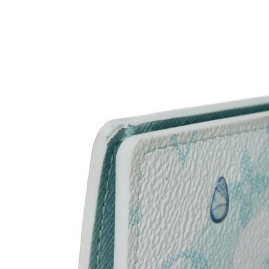 LOUIS VUITTON Long Wallet Purse M82306 Monogram Aqua Garden Canvas Crystal blue monogram aqua garden Portefeuille Braza