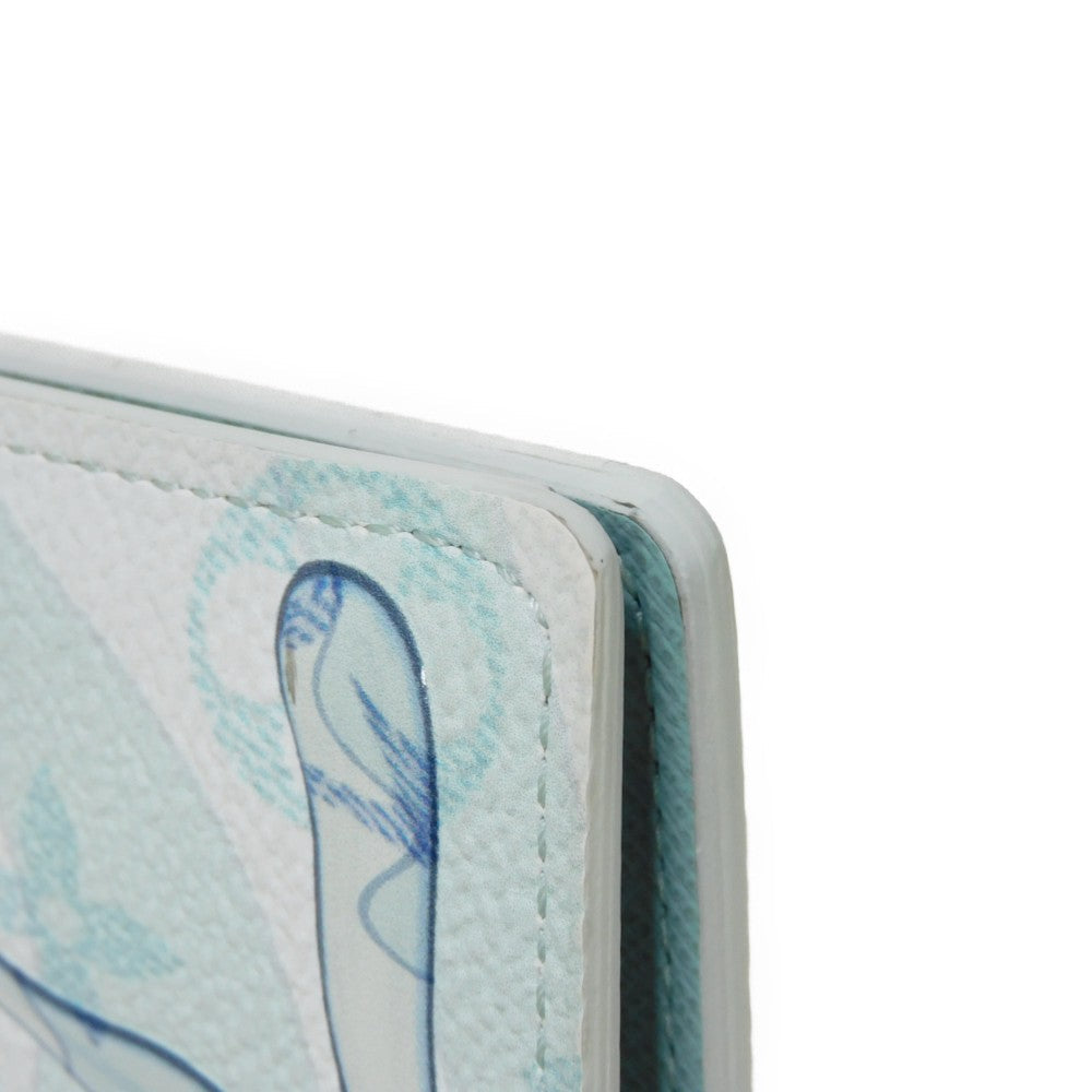 LOUIS VUITTON Long Wallet Purse M82306 Monogram Aqua Garden Canvas Crystal blue monogram aqua garden Portefeuille Braza