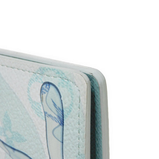 LOUIS VUITTON Long Wallet Purse M82306 Monogram Aqua Garden Canvas Crystal blue monogram aqua garden Portefeuille Braza