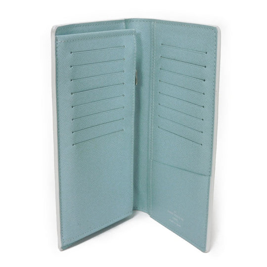 LOUIS VUITTON Long Wallet Purse M82306 Monogram Aqua Garden Canvas Crystal blue monogram aqua garden Portefeuille Braza