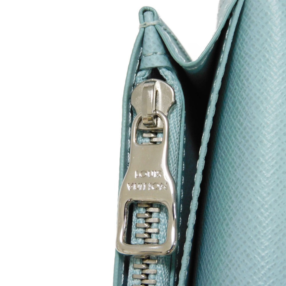LOUIS VUITTON Long Wallet Purse M82306 Monogram Aqua Garden Canvas Crystal blue monogram aqua garden Portefeuille Braza
