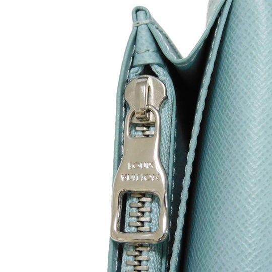 LOUIS VUITTON Long Wallet Purse M82306 Monogram Aqua Garden Canvas Crystal blue monogram aqua garden Portefeuille Braza