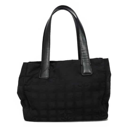 CHANEL Tote Bag A20457 Nylon jacquard x calfskin black COCO Mark New Travel Line Tote PM
