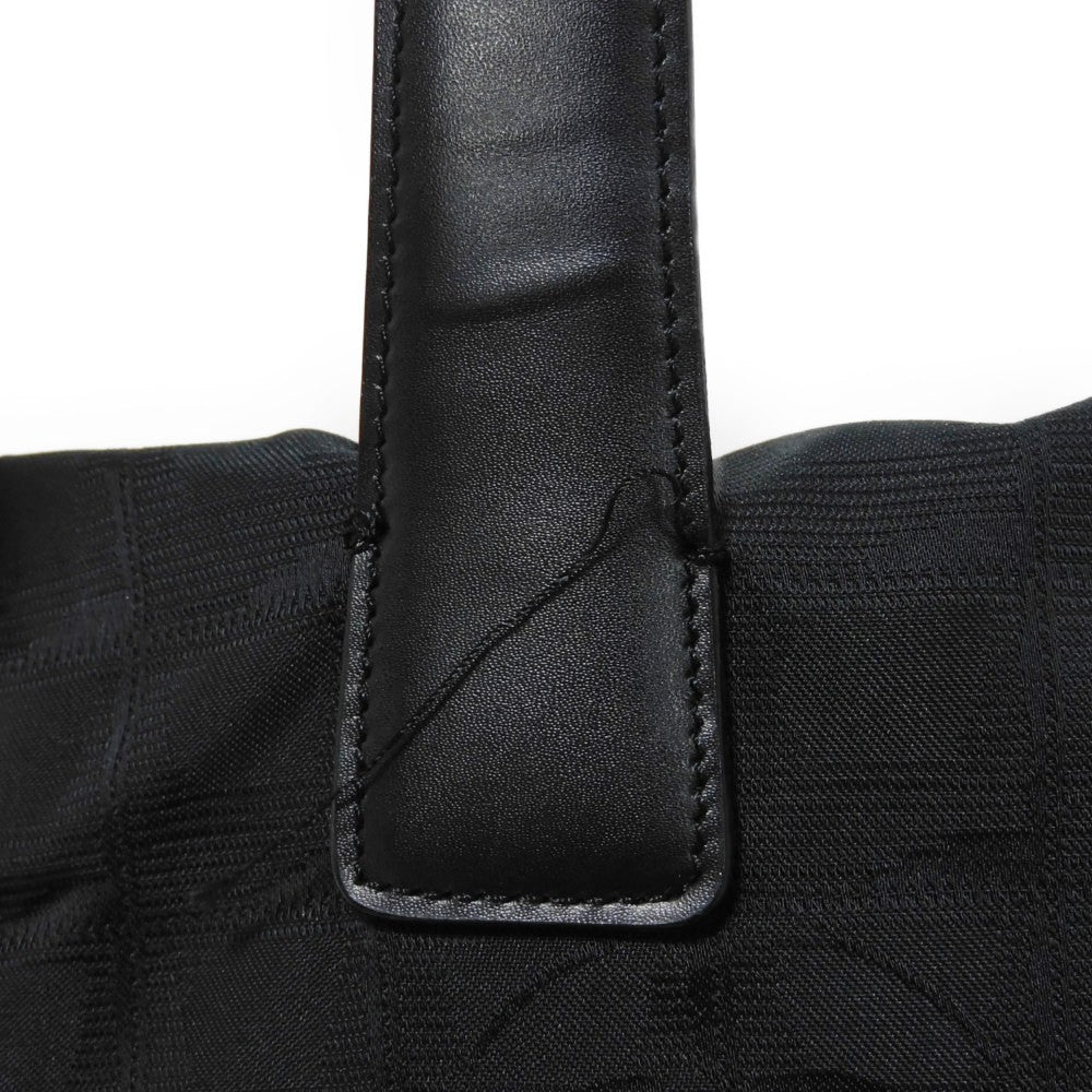CHANEL Tote Bag A20457 Nylon jacquard x calfskin black COCO Mark New Travel Line Tote PM