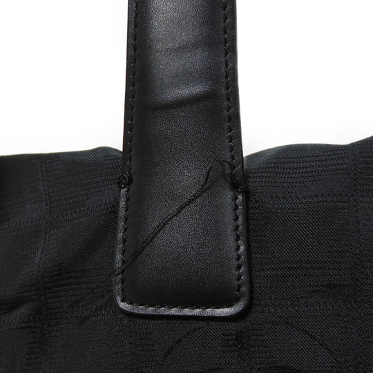 CHANEL Tote Bag A20457 Nylon jacquard x calfskin black COCO Mark New Travel Line Tote PM