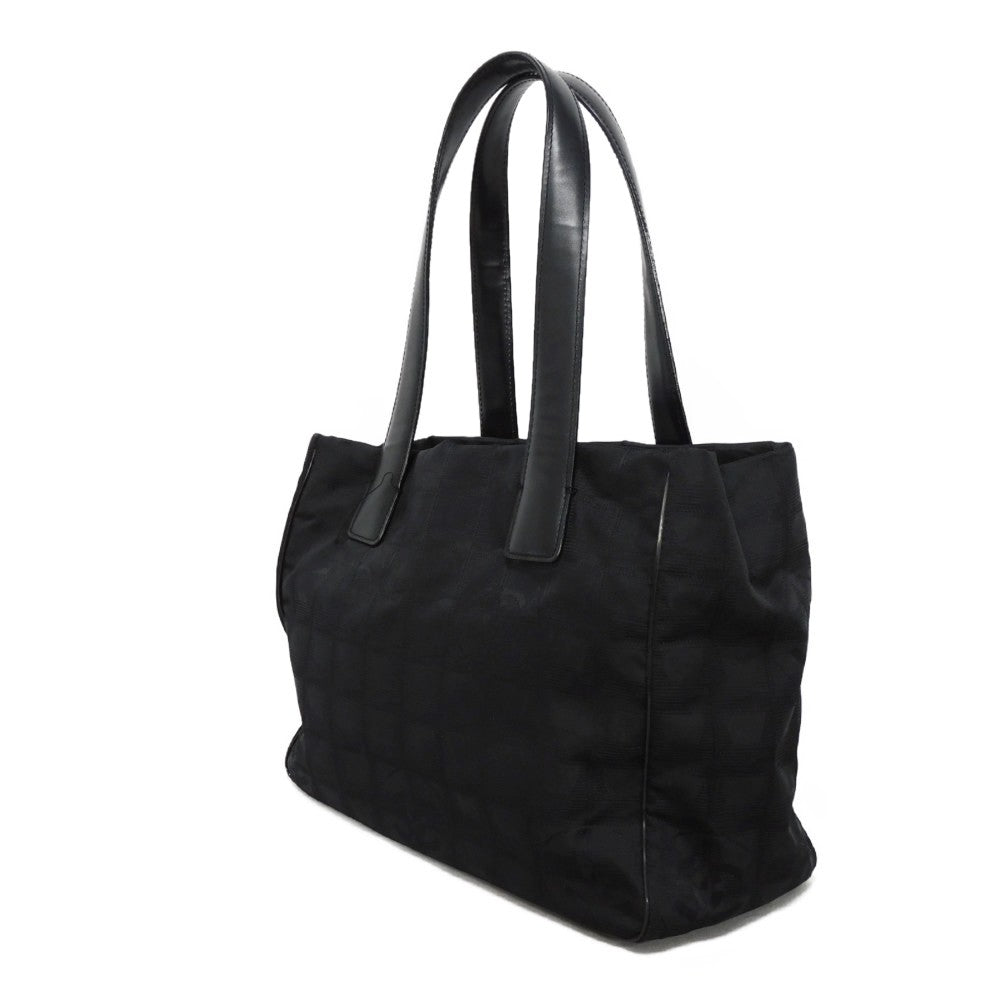 CHANEL Tote Bag A20457 Nylon jacquard x calfskin black COCO Mark New Travel Line Tote PM