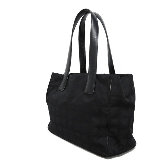 CHANEL Tote Bag A20457 Nylon jacquard x calfskin black COCO Mark New Travel Line Tote PM