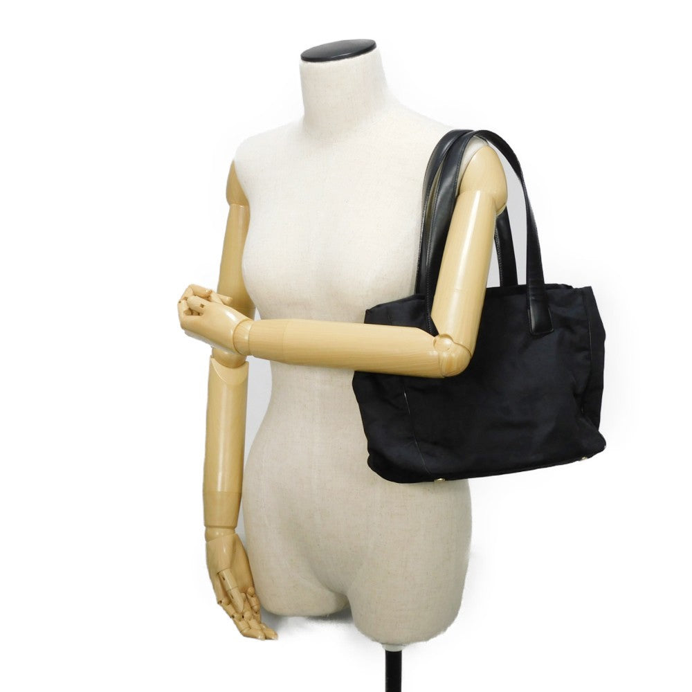 CHANEL Tote Bag A20457 Nylon jacquard x calfskin black COCO Mark New Travel Line Tote PM