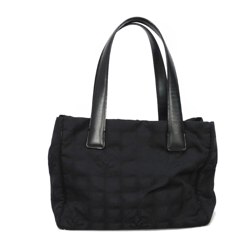 CHANEL Tote Bag A20457 Nylon jacquard x calfskin black COCO Mark New Travel Line Tote PM