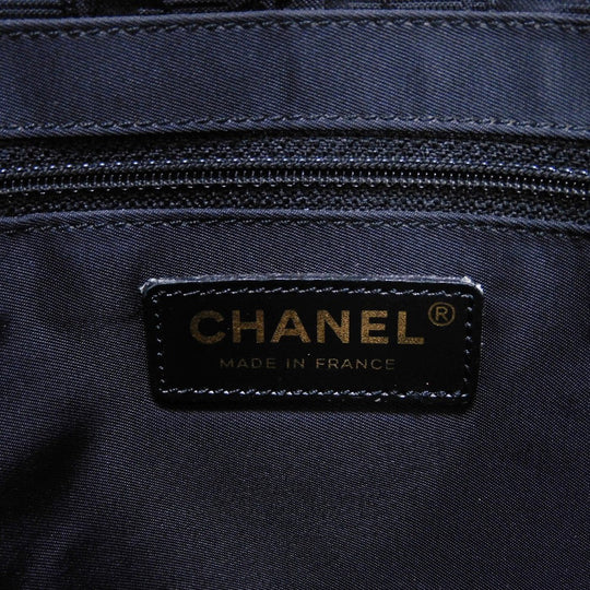 CHANEL Tote Bag A20457 Nylon jacquard x calfskin black COCO Mark New Travel Line Tote PM