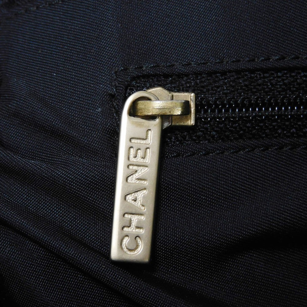 CHANEL Tote Bag A20457 Nylon jacquard x calfskin black COCO Mark New Travel Line Tote PM