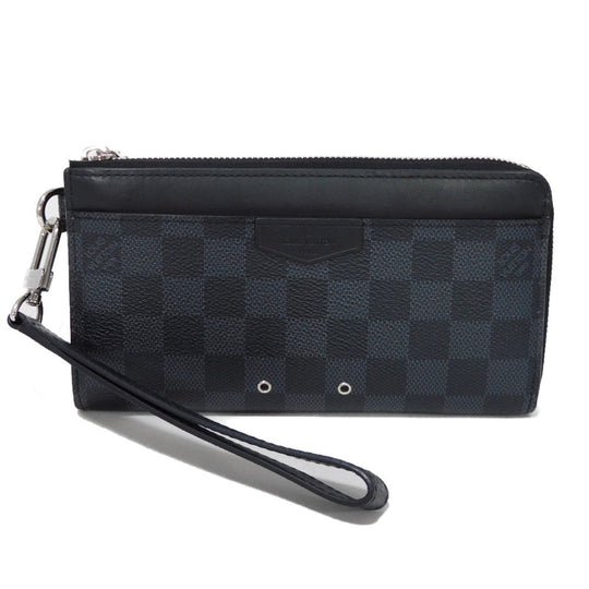 LOUIS VUITTON Long Wallet Purse N60379 Damier Graphite canvas x cowhide leather Noir Damier Graphite Zippy dragonne